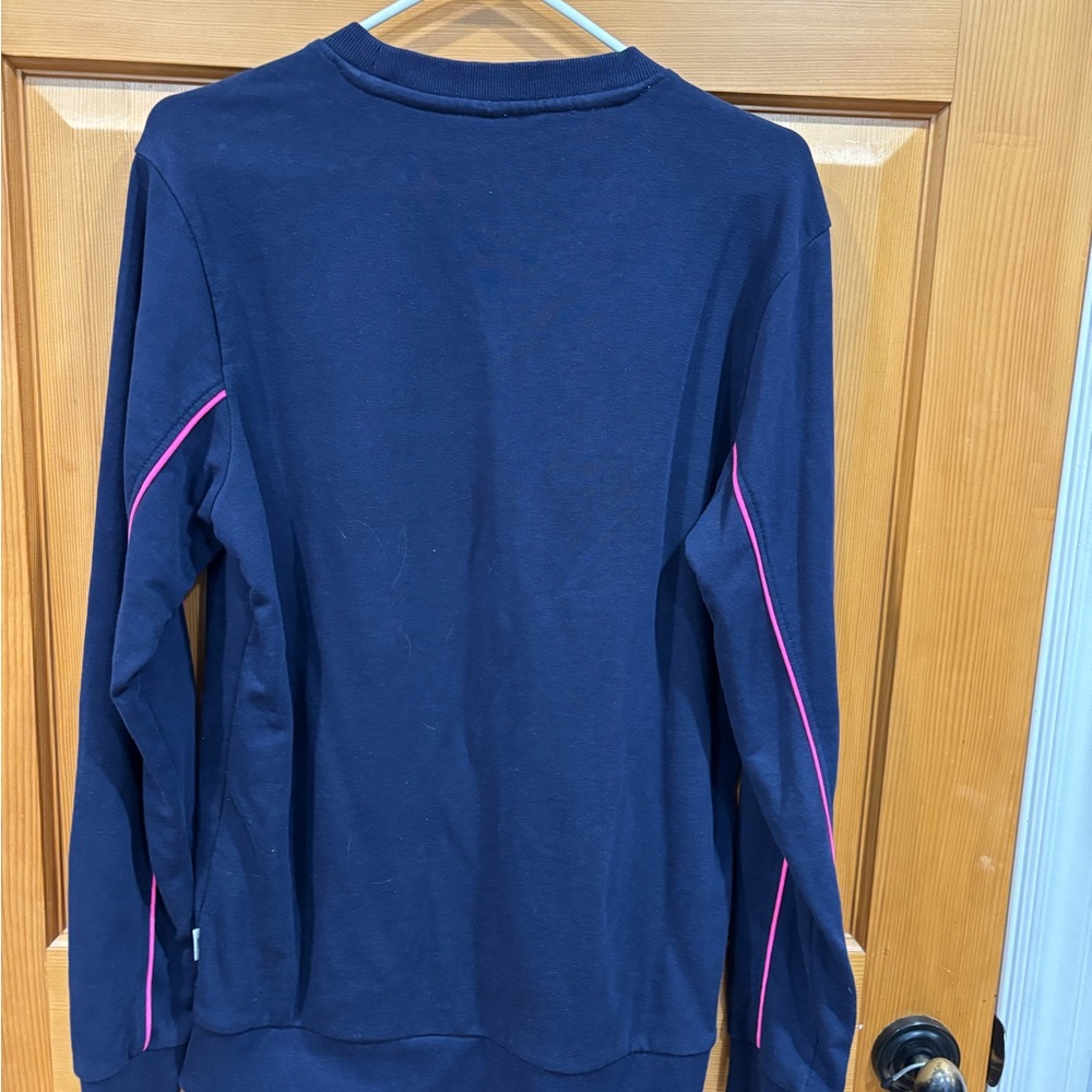 Jack & Jones Dark Blue Crewneck with Pink Logo - Picture 4 of 4